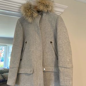 J crew Chateau parka in Italian stadium-cloth wool